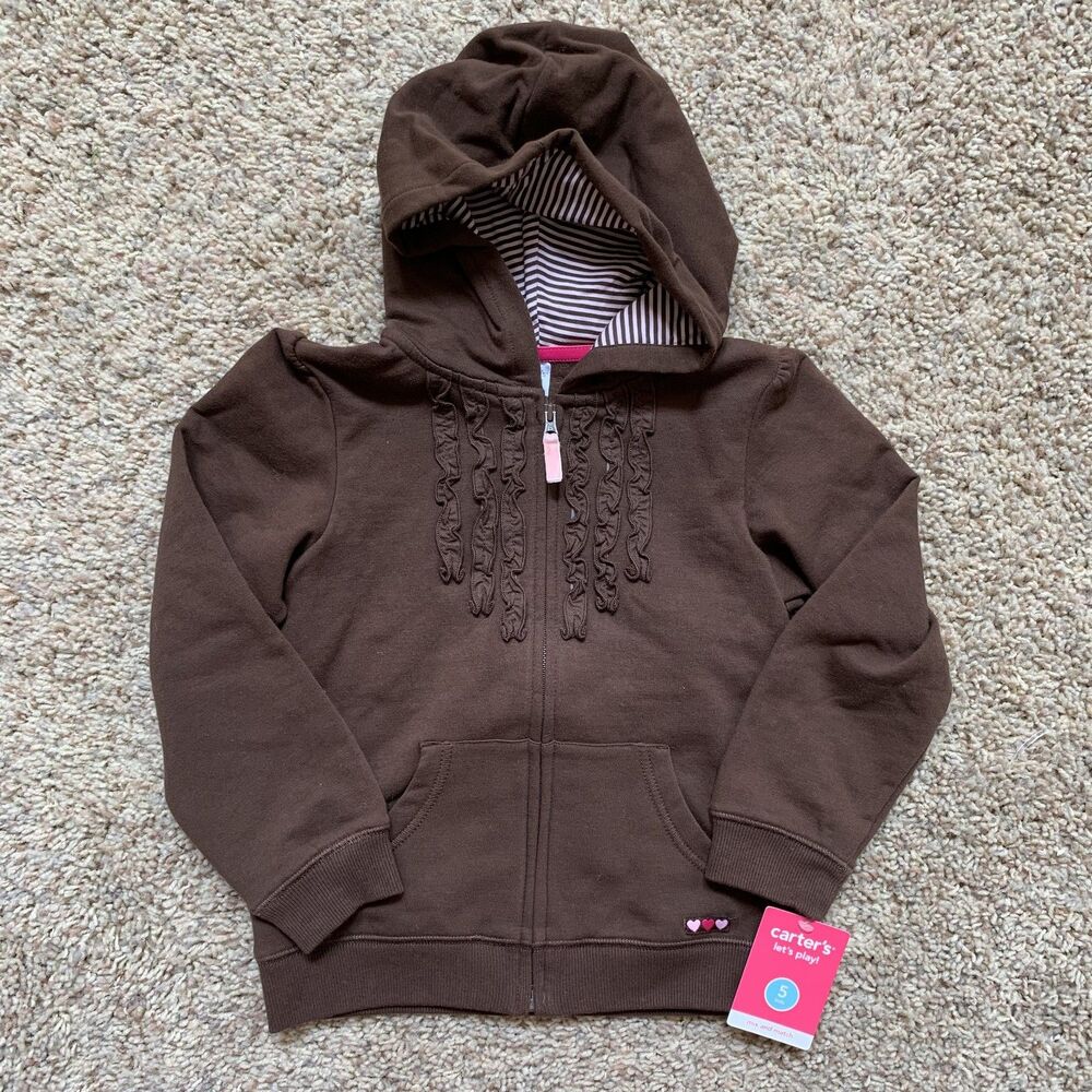 Carter’s girl size 5 sweatshirt jacket hoodie NWT